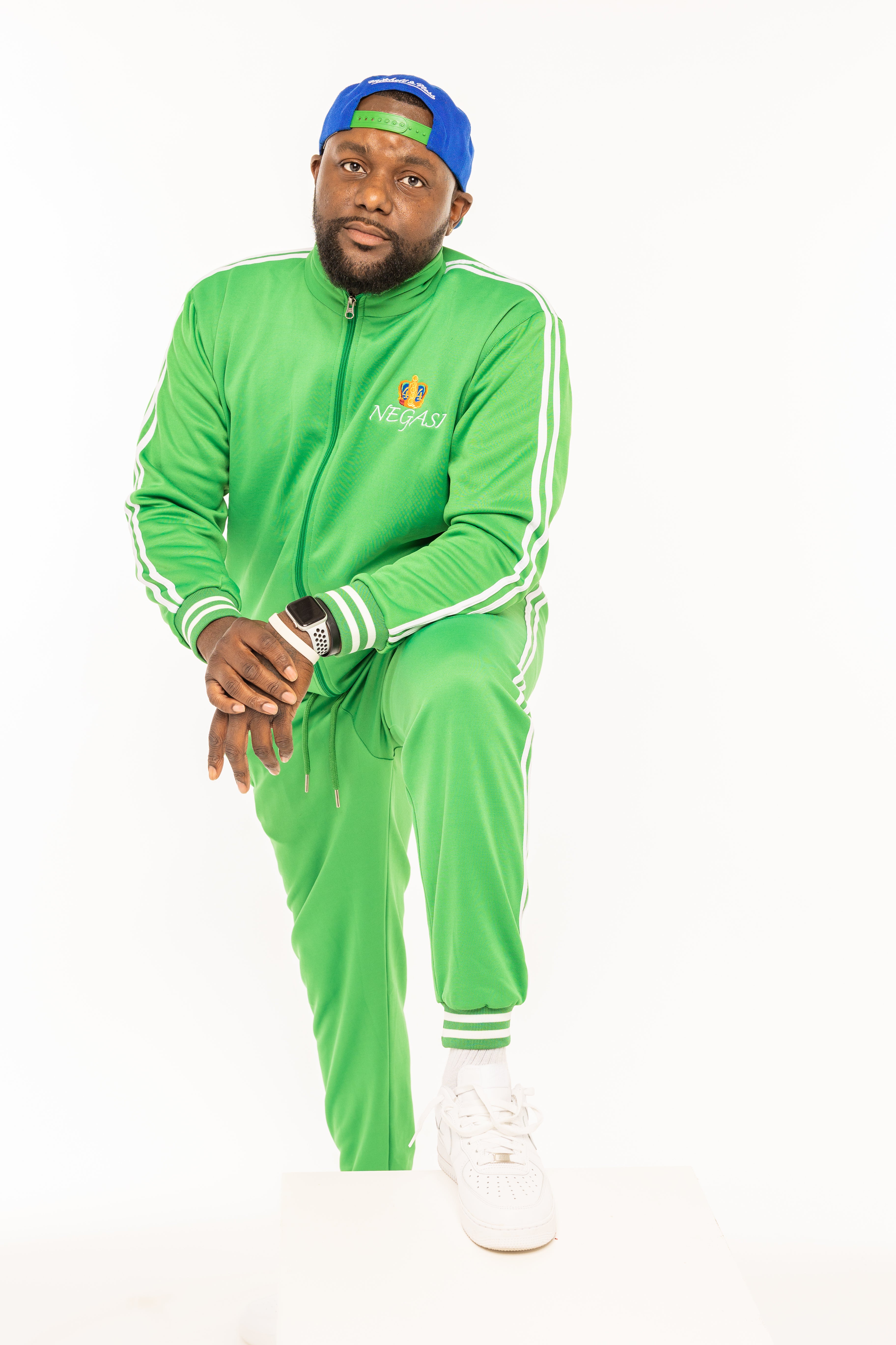 green & white negasi negasi sweatshirt jogger customized wears customized cloth