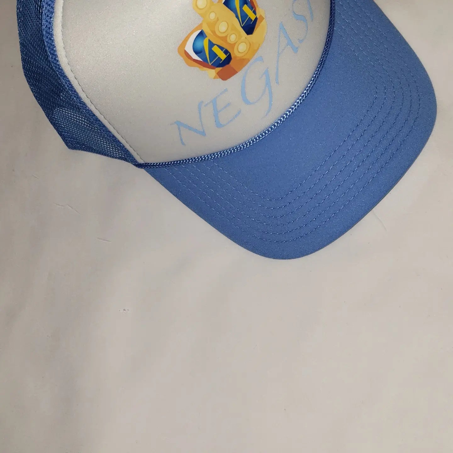Sky Blue & White Negasi Trucker Hat