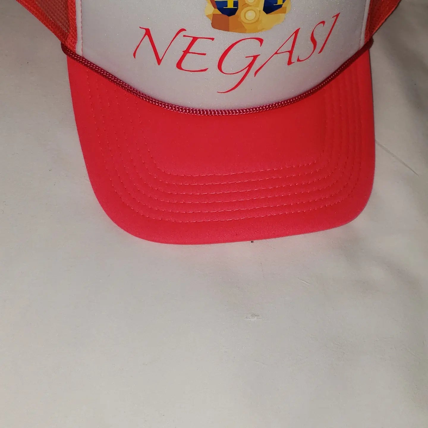 Pink & White Negasi Trucker Hat