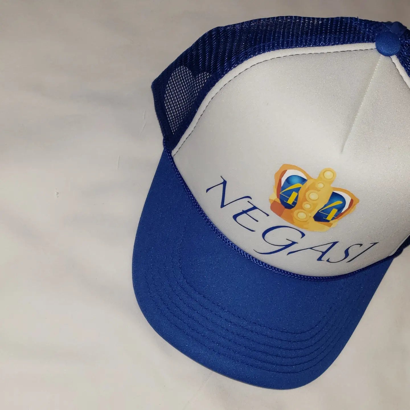 Royal Blue & White Negasi Trucker Hat